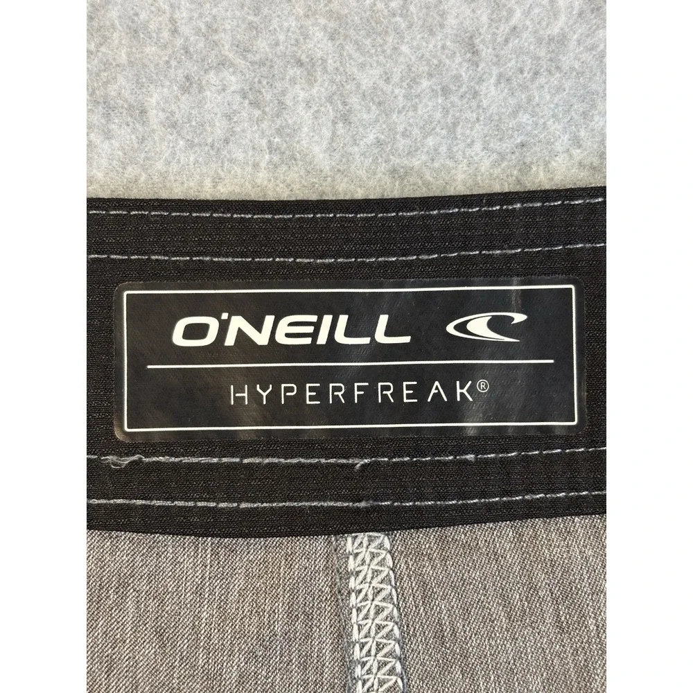 O'Neill Hyperfreak Boardshorts Mens 33 Grey Surf Core Gorpcore Minimalist Swim
